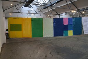abstrakte Malerei, Öl auf Büttenpapier