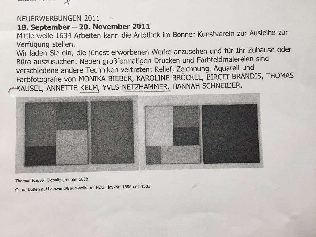 Bonner Kunstverein, Artothek