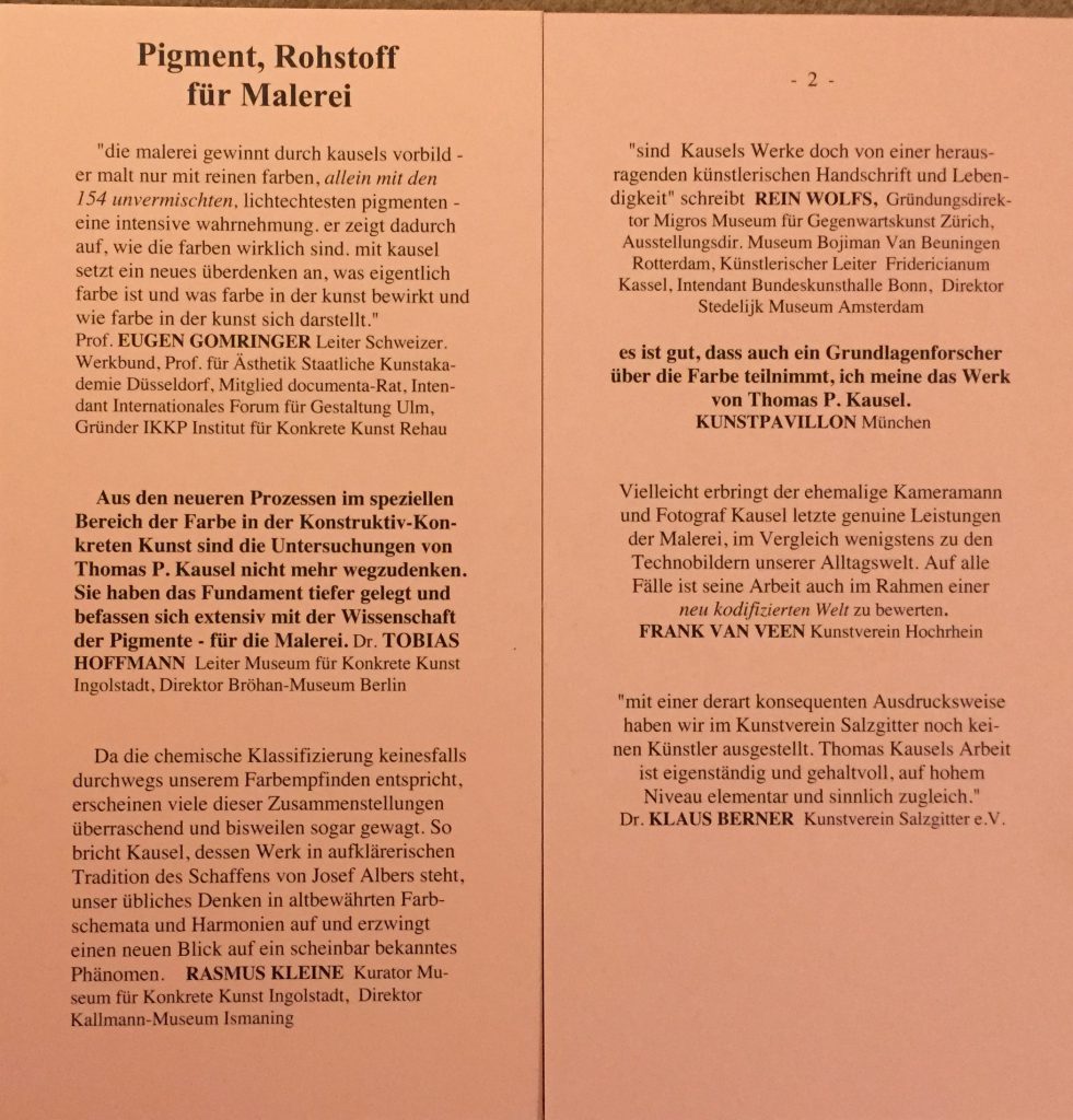 Der Begriff Konkrete Kunst wurde 1924 von Theo van Doesburg eingeführt und 1930 in einem Manifest bei der Gründung der Gruppe art concret programmatisch festgelegt für eine Richtung der Kunst die im Idealfall auf mathematisch-geometrischen Grundlagen beruht.