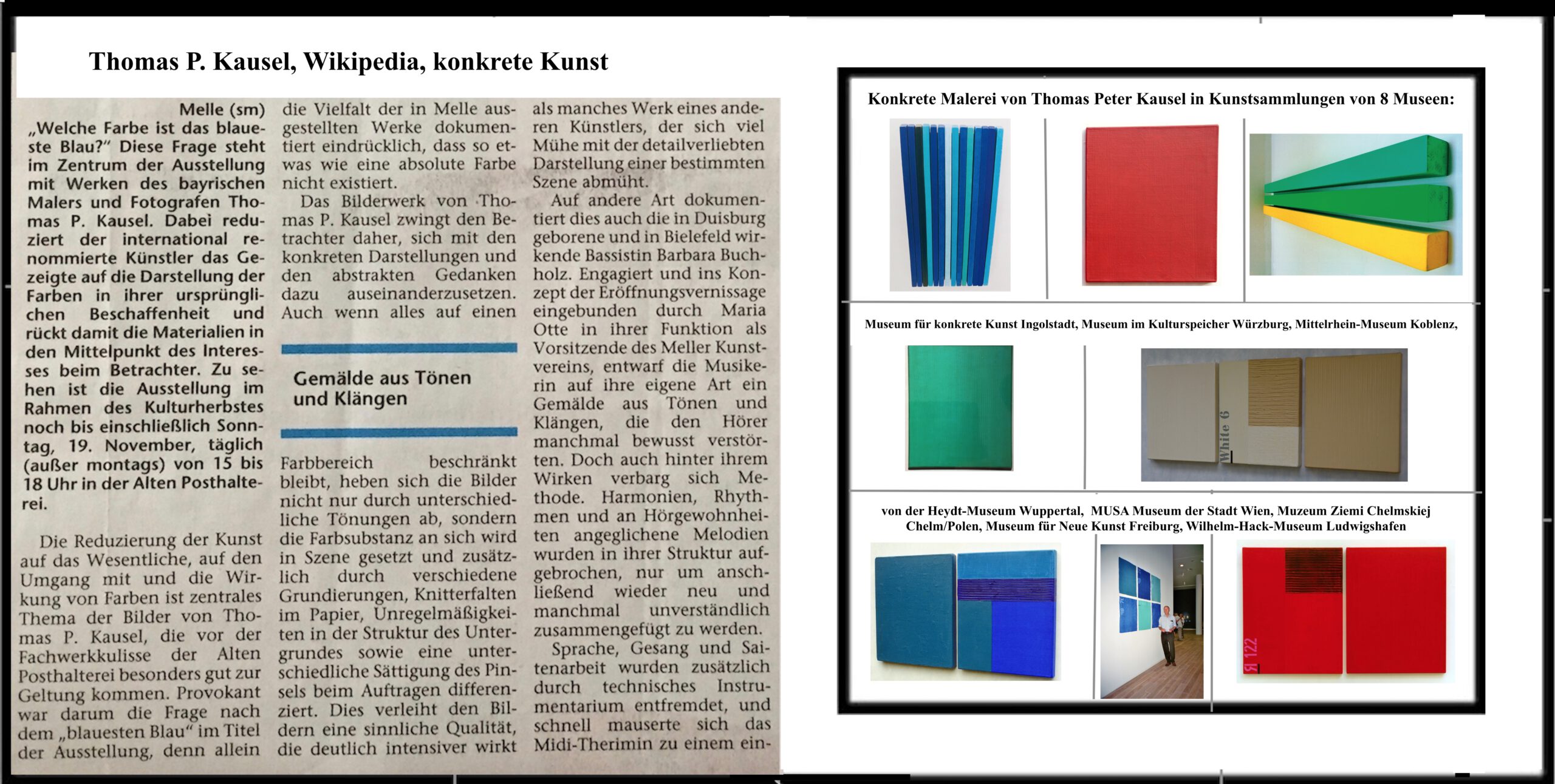Thomas P. Kausel, Wikipedia, Konkrete Kunst