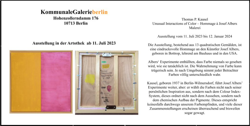 Ausstellung konkrete Kunst kommunale Galerie Berlin