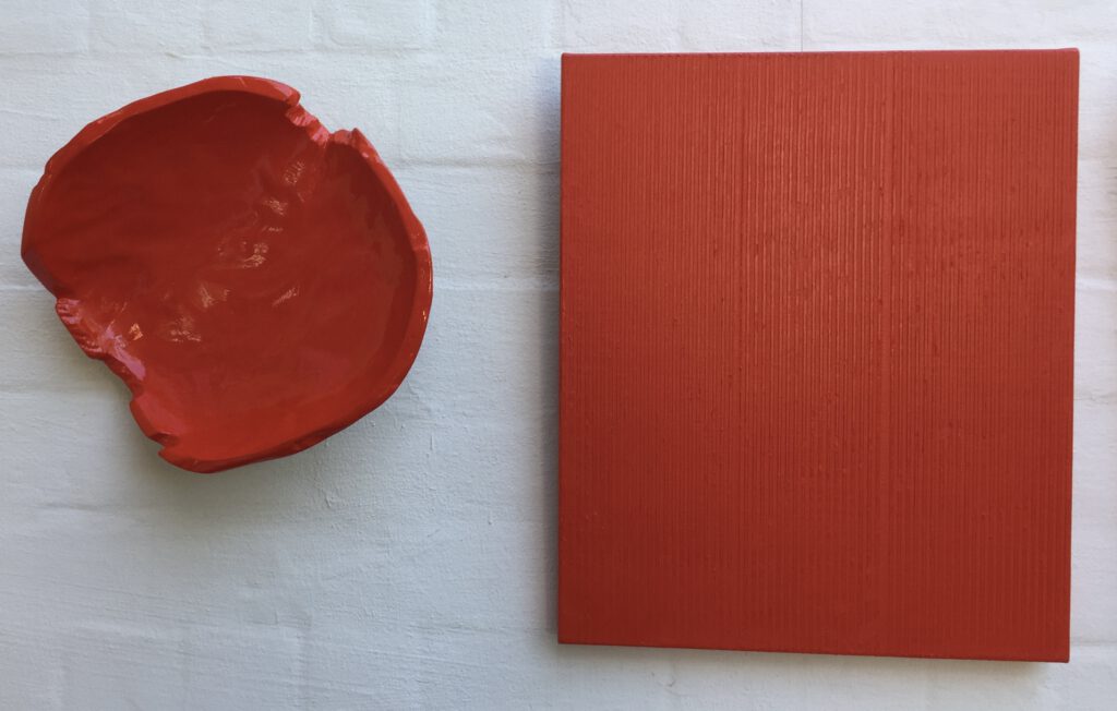 Red 255, Öl auf Leinwand und Holz