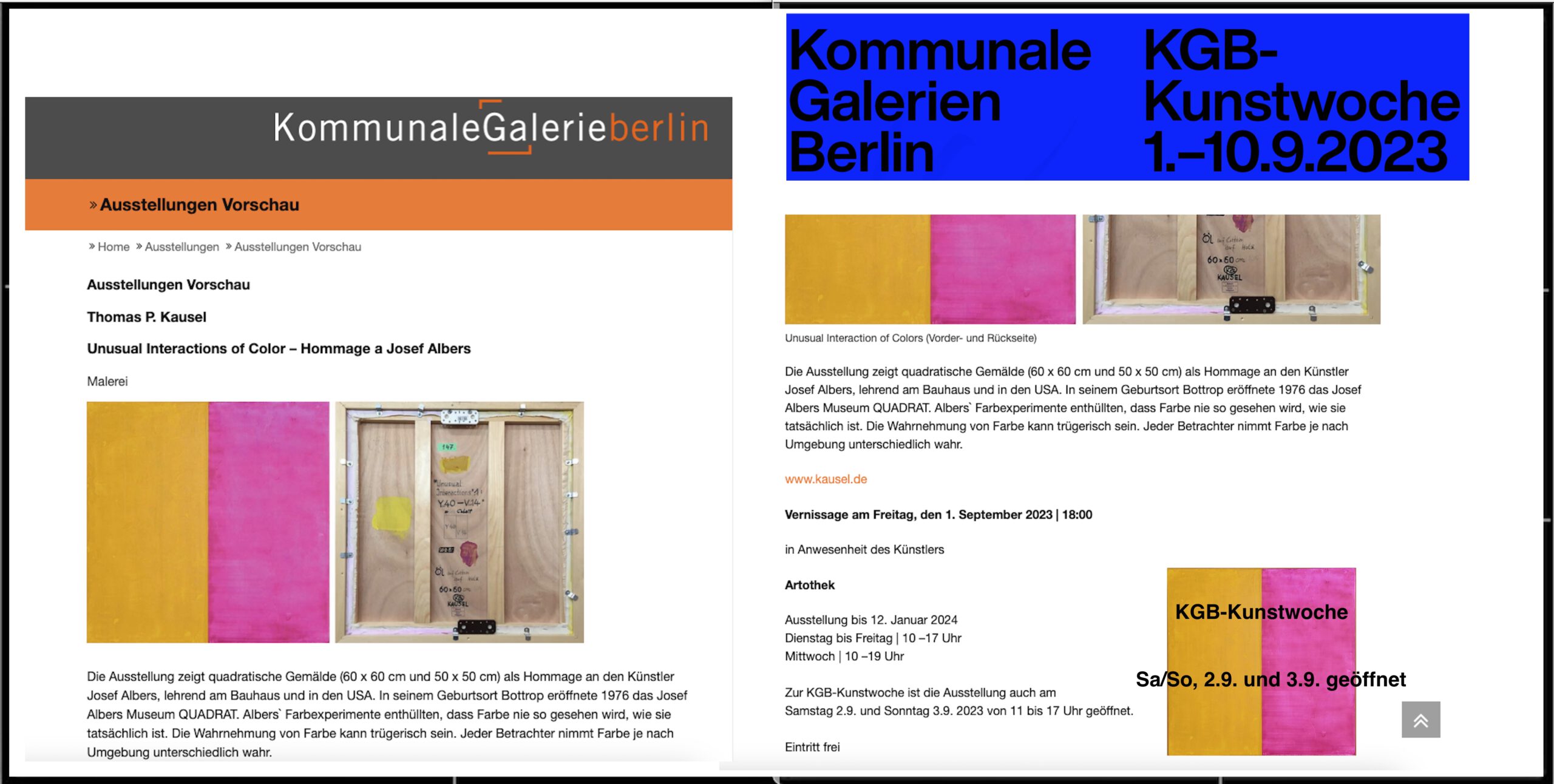 Kunstwoche Berlin 2023 Kommunale Galerien