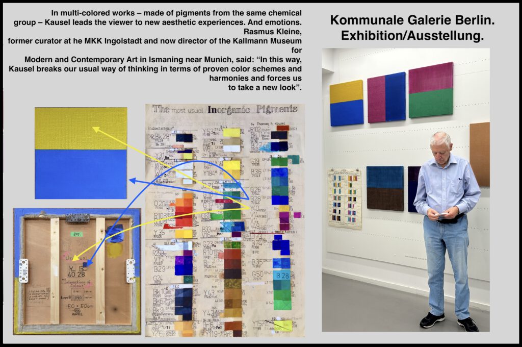 kommunale Galerie.Inspiration durch Josef Albers. painting concrete.